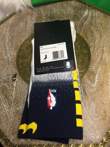 NBA Nike Socks Denver Nuggets New  Size  XXL One Pair Elite Quick Cover