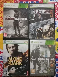 XBOX 360 LOTTO 4 GIOCHI TOMB RAIDER+RESIDENT EVIL 5+ALONE IN THE DARK+CRYSIS 2 - Imagen 1 de 3