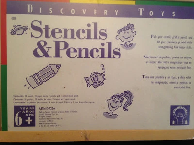 Discovery Toys Stencils & Pencils, Stencils, Paper, Pencil ++ New Kit Sealed! - Image 1 of 4