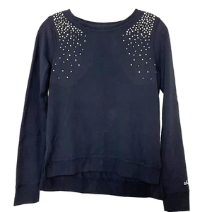 Abercrombie Fitch Sweatshirt Size L Girls Blue Lightweight Sweater Rhinestone - Picture 1 of 13