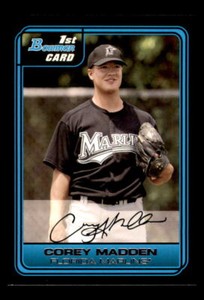 2006 Baseball Bowman 1st Card Corey Madden Florida Marlins #DP39 Blue RC