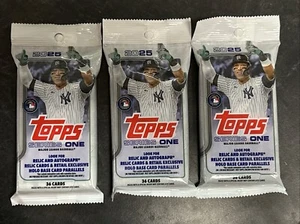 3X 2025 Topps Series 1 Baseball/ MLB Jumbo Fat Pack -36 Cards Each- 108 Cards - Picture 1 of 2