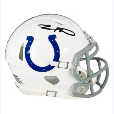 Mini réplica de casco de fútbol americano blanco firmado por Robert Mathis Indianapolis Colts Speed Foto 1 de 3