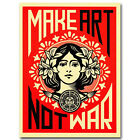 MAKE ART NOT WAR Art Silk Poster Print 12x18 24x36 inch