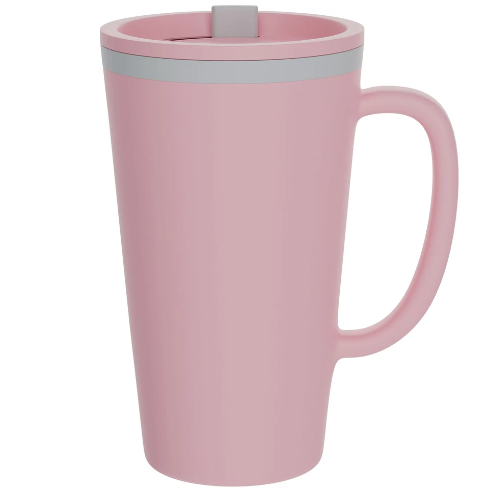 Taza de escritorio cono Copco 16 oz, doble pared aislante - rosa Foto 1 de 4