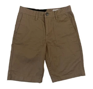 Volcom Frickin Chino Shorts Tan Flat Front 9" Inseam Size 28 - Picture 1 of 6