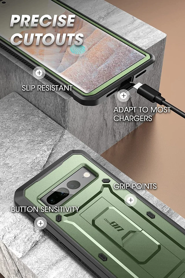SUPCASE with Screen Case Rugged Stand Shockproof Cover For Google Pixel 7 Pro