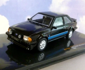 IXO 1/43 DIECAST 1984 FORD ESCORT MK3 MKIII RS TURBO BLACK/BLUE STRIPES CLC419 - Picture 1 of 5