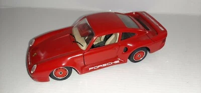 PORSCHE 959 ROSSO BURAGO SCALA 1/24 NO BOX - Immagine 1 di 3