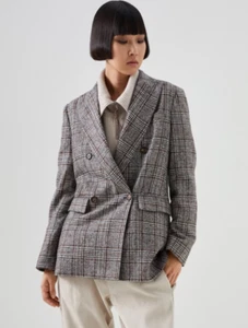 BRUNELLO CUCINELLI Prince Of Wales Blazer $6830 - Picture 1 of 10