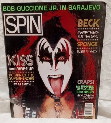 Spin Magazine 1996 Featuring Gene Simmons Kiss Excellent Cond.  No Label TF11 - Image 1 of 2
