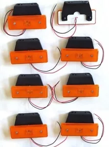 8 Stck. 24 V LED Bernstein Orange Seitenmarkierung Licht Anhänger LKW LKW LKW Bus NEU - Bild 1 von 7