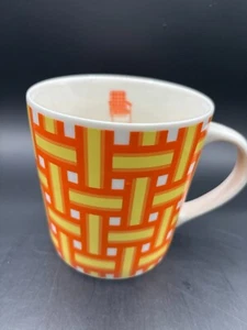 2006 Starbucks Orange Yellow Webbed Lawn Chair Coffee Mug Cup 16 Oz Retro - Picture 1 of 6