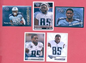 2011-2014 Panini NATE WASHINGTON Tennessee Titans 5-Card Sticker Lot - Bild 1 von 1
