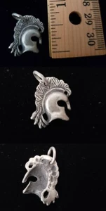 Vintage Sterling Silver Mohawk Helmet Signed Pendant Charm pt190 - Picture 1 of 1