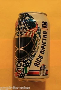 Labatt Blue ~ RICK DIPIETRO ~ MÁSCARAS DE PORTERO DEL EQUIPO EE. UU. ~ lata 2015 12 oz (vaciada) - Imagen 1 de 1