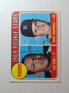 1969 Topps Baseball #324 Tigers Rookie Stars Les Cain, Dave Campbell Vintage MLB - Picture 1 of 2