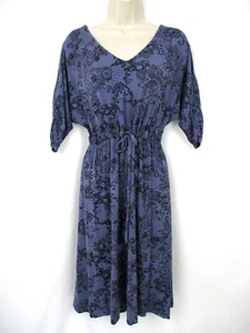Soma Intimates Nightgown Womens Small Lace Print Dolman Sleeve Drawstring Lounge - Picture 1 of 13