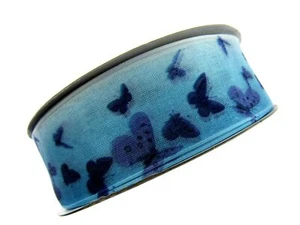 Wired Edge Organza Ribbon with Purple and Blue Butterfly's 5m x 38mm NRBC5575 - Picture 1 of 5
