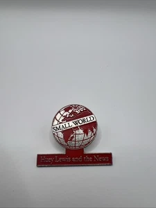 Huey Lewis And The News Small World Pin VTG Rare - Picture 1 of 4