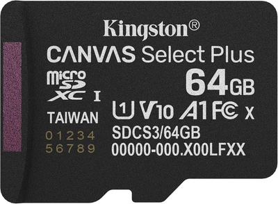 Canvas Select plus Scheda Di Memoria Microsd 64GB Micsdxc Gen3 100R A1 Adattator - Immagine 1 di 4