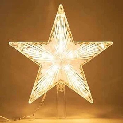 Weihnachtsbaumspitze LED Stern Lichter für Tannenbaum Christbaum Baumspitze Deko - Bild 1 von 4