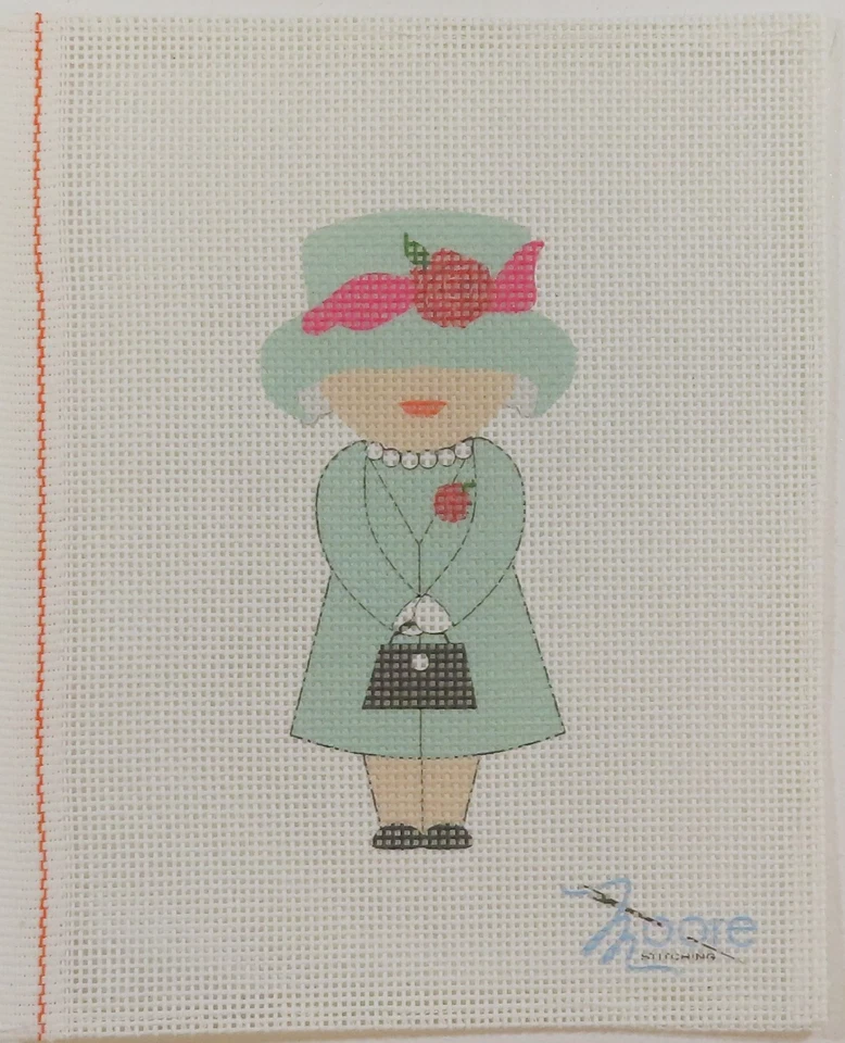HANDPAINTED NEEDLEPOINT  - The queen by Moore (76) - Image 1 of 1
