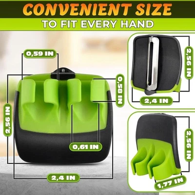 Pelador de palmas de acero inoxidable de silicona de 2 dedos cocina fácil de pelar ergonómico nuevo Foto 1 de 4