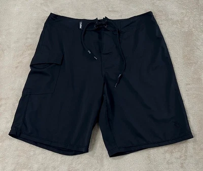 Da Hui Hybrid Shorts Men's Size 32 Black Swim Surf Fitness Boardshorts EUC - Image 1 of 4