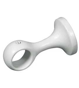 2 SUPPORTI BIANCHI MONOBLOCCO FISSI CHIUSI PER TUBO TENDA DIAMETRO 20 MM - Foto 1 di 1