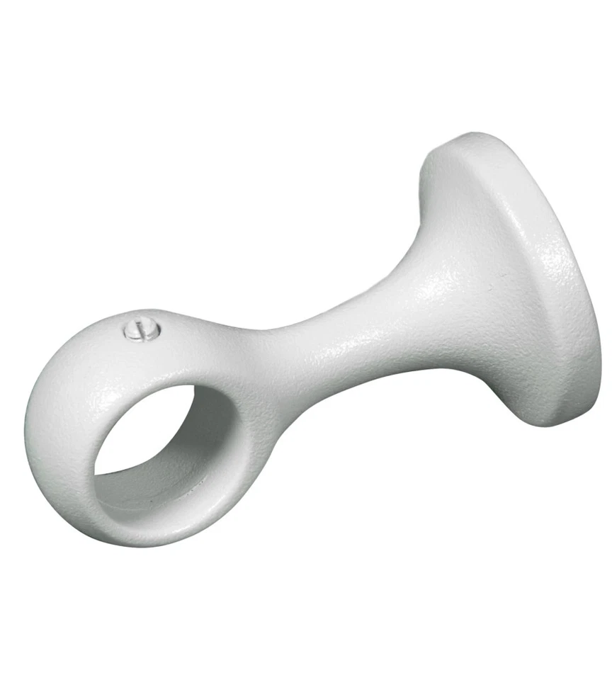 2 SUPPORTI BIANCHI MONOBLOCCO FISSI CHIUSI PER TUBO TENDA DIAMETRO 20 MM - Immagine 1 di 1