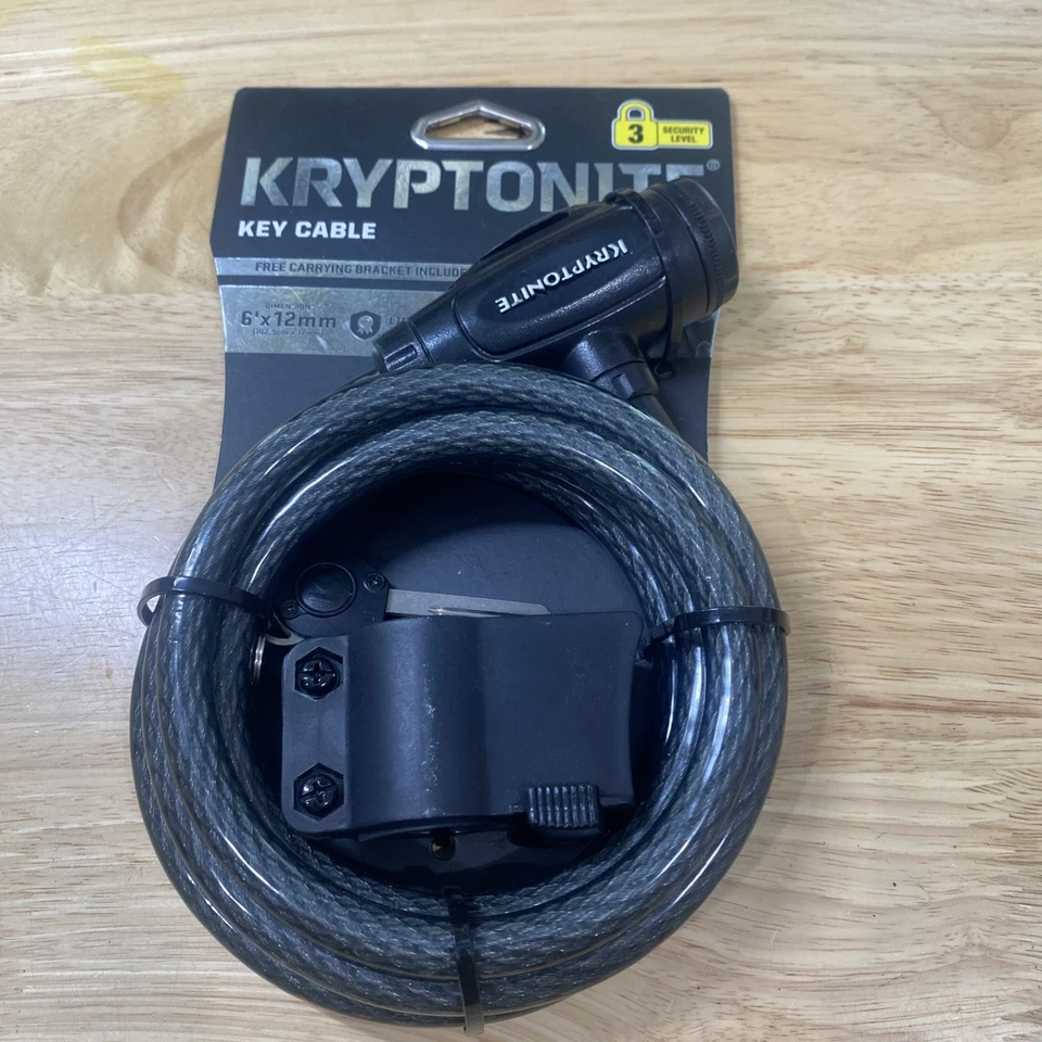 Kryptonite K612 Key Cable Lock 12mm Braided Steel