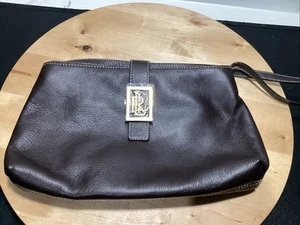 Lauren Ralph Lauren Black Leather Shoulder Bag Small - Picture 1 of 6