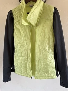 Avalanche Jacket Womens Medium M Yellow Puffer Hiking Casual Zip Off Sleeves - Picture 1 of 5
