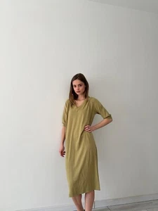 Vintage Missoni Maxi Green Lana Virgin Wool Dress Size XL - Picture 1 of 7