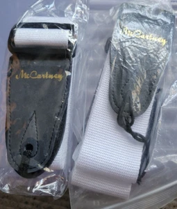 McCartney White Nylon Adjustable Guitar Straps - Picture 1 of 9