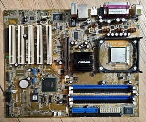 ASUS P4P800 SE Rev. 2.00 Intel 865PE Socket 478 DDR ATX Retro Motherboard + CPU - Picture 1 of 16