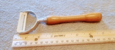 Pelador de verduras de níquel cepillado con borde de cerámica de arce hecho a mano, ¡ENVÍO GRATUITO!^ Foto 1 de 4