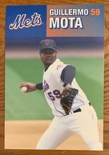 GUILLERMO MOTA, RARE ! TEAM ISSUED 3 3/4"  x 5 1/2" PHOTO, NEW YORK METS