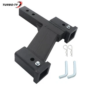 Extensor de doble enganche de remolque para receptor de 2 pulgadas con acero de elevación/caída de 2 y 10 pulgadas - Imagen 1 de 20
