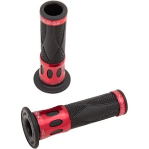 PRO GRIP "728" SUPERBIKE MOTORCYCLE GRIPS - 122MM LENGTH - RED/BLACK - Picture 1 of 3