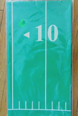 Mantel de plástico verde para campo de fútbol americano NFL artículos de fiesta universitarios E Foto 1 de 2