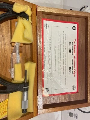 MICRÓMETRO STARRETT 436 MRL 175-200 mm tope de trinquete, tuerca de bloqueo, estándar en estuche Foto 1 de 3