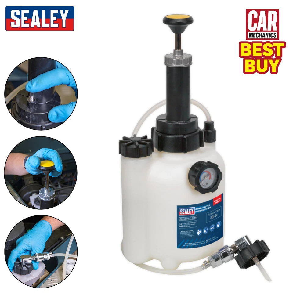 Sealey VS820 Brake and Clutch Bleeding System 2.5 ltr Bleed Bleeder Tool Garage - Image 1 of 4