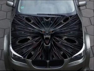 Envoltura Demon Hood; Envoltura/calcomanía con capucha completa para automóvil; Calcomanías para automóvil demonio; Envoltura con capucha de demonio - Imagen 1 de 1
