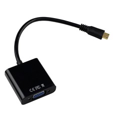 Mini HDMI to VGA Adapter Converter Male to Female Video Cable 1080P PC HDTV TV