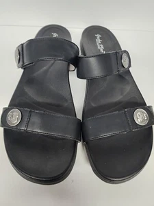 Gecko Man Damen-Sandalen Fußgewölbestütze schwarze Riemen Größe 10 - Bild 1 von 6