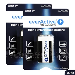2 pilas everActive 9V PRO alcalinas 9LR61 E-Block 6LF22 Pack GRAN VALOR - Imagen 1 de 1