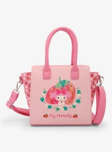 Loungefly Sanrio My Melody & Kuromi Pastel Bows Satchel Bag Purse Kawaii NWT - Picture 1 of 9
