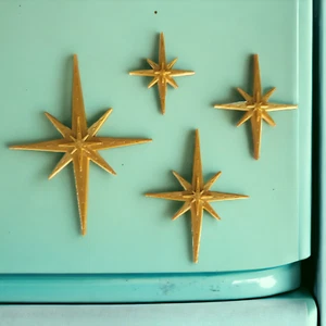 Midcentury Modern Vintage Style Atomic Starburst Fridge Magnets MCM Decor 60s